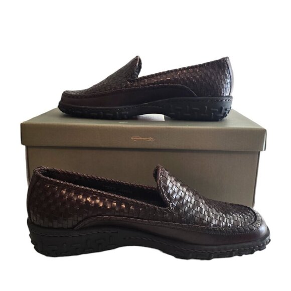 Cole Haan Country NIB Adrien Brown Woven Leather Loafers Sz 7B - Picture 1 of 9